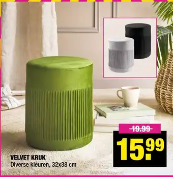 Big Bazar Velvet Kruk aanbieding