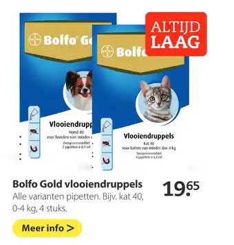 Boerenbond Bolfo Gold vlooiendruppels aanbieding