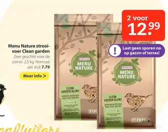 Boerenbond Menu Nature strooi- voer Clean garden aanbieding