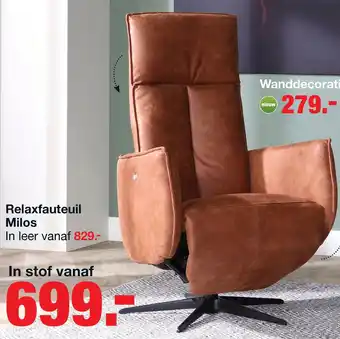 Budget Home Store Relaxfauteuil Milos aanbieding