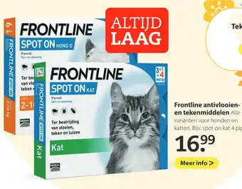 Boerenbond Frontline antivlooien- en tekenmiddelen aanbieding