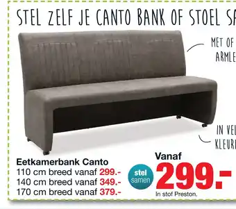 Budget Home Store Eetkamerbank Canto aanbieding