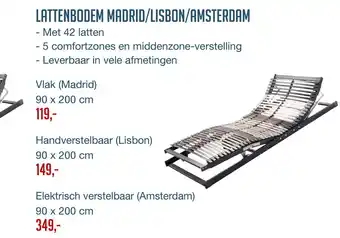 Comfort Suite Lattenbodem Madrid/Lisbon/Amsterdam aanbieding