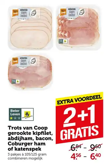 Coop Trots van Coop gerookte kipfilet aanbieding