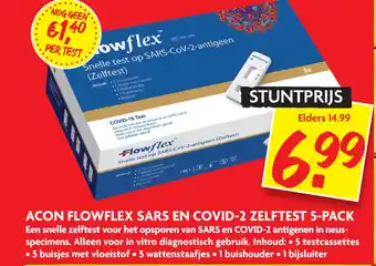 Dekamarkt Acon flowflex sars en covid-2 zelftest 5-pack aanbieding