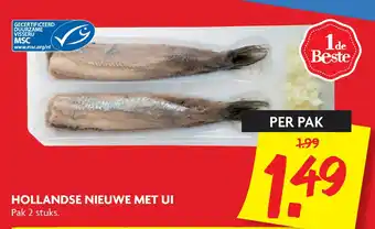 Dekamarkt Hollandse nieuwe met ui aanbieding