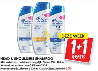 Dekamarkt Head & shoulders shampoo aanbieding