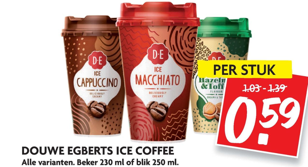 Douwe egberts ice coffee aanbieding bij Dekamarkt