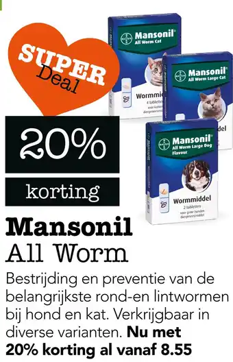 Dierspecialist Mansonil All Worm aanbieding