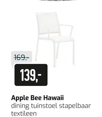 Kees Smit Apple Bee Hawaii dining tuinstoel stapelbaar textileen aanbieding