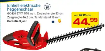 Kluswijs Einhell elektrische heggenschaar aanbieding