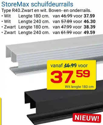 Kluswijs StoreMax schuifdeurrails aanbieding