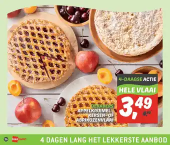 Dekamarkt Dekavers Appelkruimelkersen-of Abrikozenvlaai aanbieding