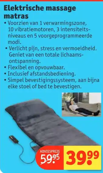 Kruidvat Elektrische massage matras aanbieding