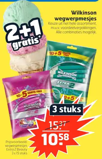 Trekpleister Wilkinson wegwerpmesjes aanbieding