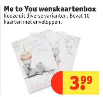 Kruidvat Me to You wenskaartenbox aanbieding