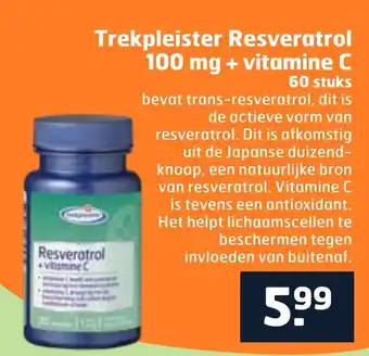 Trekpleister Trekpleister Resveratrol 100 mg + vitamine C aanbieding