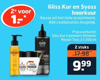 Trekpleister Gliss Kur en Syoss haarkuur aanbieding