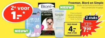 Trekpleister Freeman, Bioré en Simple aanbieding