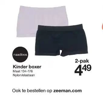 Zeeman Kinder boxer Maat 134-176 Nylon/estaan 2-pak aanbieding