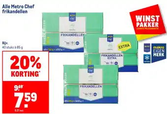 Makro Alle Metro Chef frikandellen aanbieding