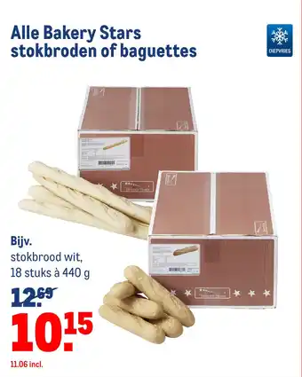 Makro Alle Bakery Stars stokbroden of baguettes aanbieding