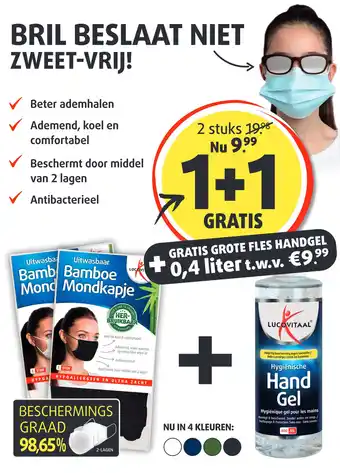 Lucovitaal Bamboe mondkapje aanbieding