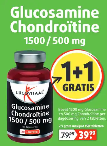 Lucovitaal Glucosamine Chondroïtine 1500/500 mg aanbieding