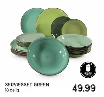 Xenos Serviesset Green aanbieding