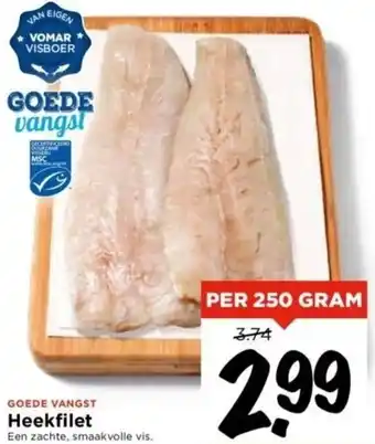 Vomar Voordeelmarkt Heekfilet 250g aanbieding