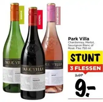 Vomar Voordeelmarkt Park Villa 750ml 3 flessen aanbieding