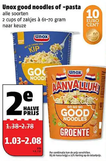 Poiesz Unox good noodles of -pasta aanbieding