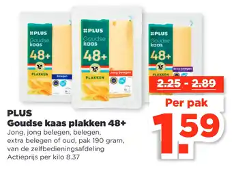 PLUS PLUS Goudse kaas plakken 48+ aanbieding