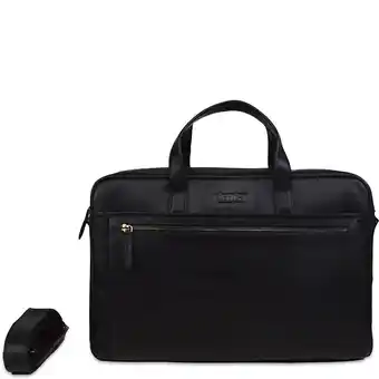 V&D Dstrct leren laptoptas 17 inch premium collection zwart incl. onderhoudspakket aanbieding