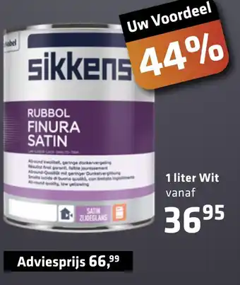 De voordeelmarkt Sikkens Rubbol Finura Satin aanbieding