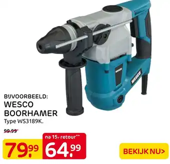 Praxis Wesco boorhamer aanbieding