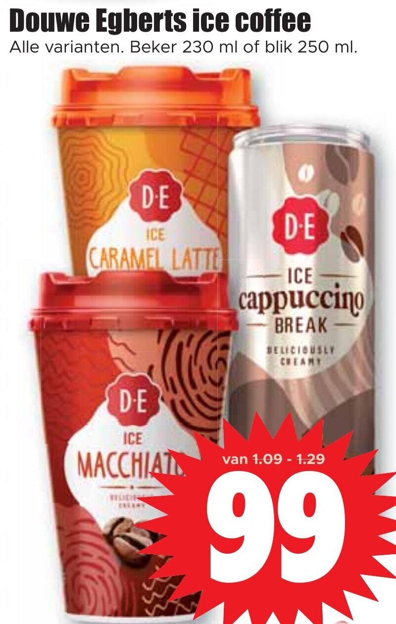 Douwe Egberts Ice coffee 250ml aanbieding bij Dirk