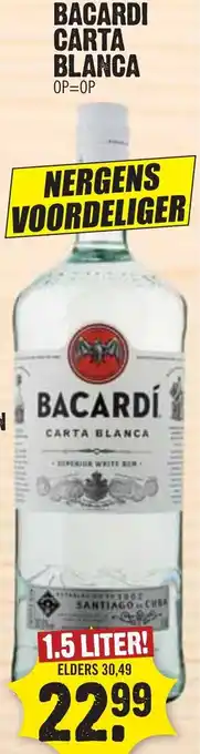 Dirk Bacardi carta blanca 1.5L aanbieding