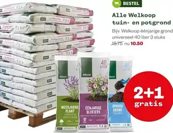 Welkoop Alle tui- en potground 40L 3 stuks aanbieding