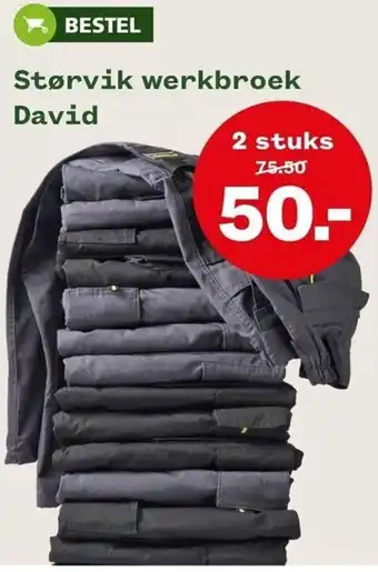 Welkoop Storvik werkbroek David 2 stuks aanbieding