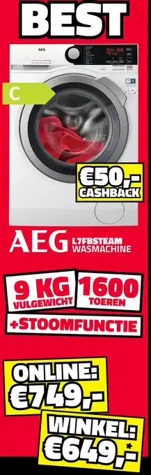 BoXXer AEG L7FBSTEAM wasmachine aanbieding