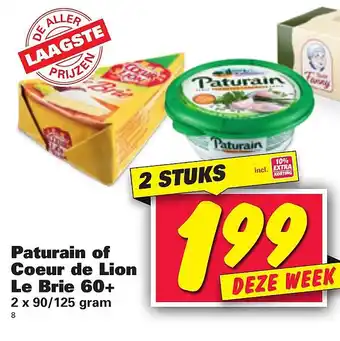 Nettorama Paturain of Coeur de Lion Le Brie 60+ aanbieding