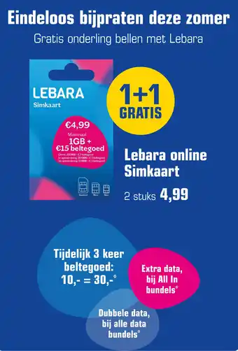 Primera Lebara aanbieding