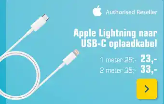 Primera Apple Lightning naar USB-C oplaadkabel aanbieding