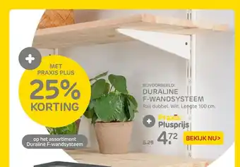 Praxis Duraline F-Wandsysteem 100 cm aanbieding