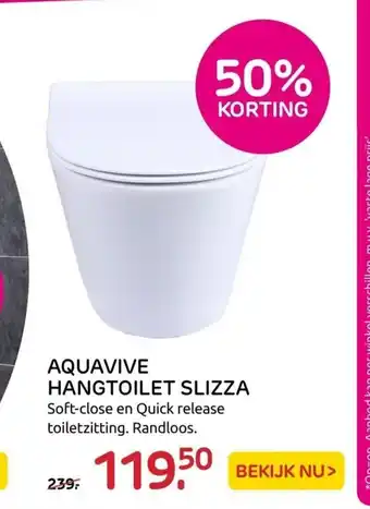 Praxis Aquavive Hangtoilet Slizza aanbieding