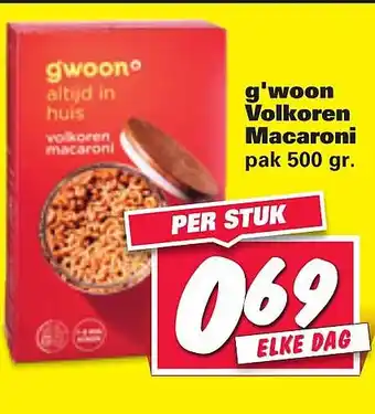 Nettorama g'woon Volkoren Macaroni aanbieding