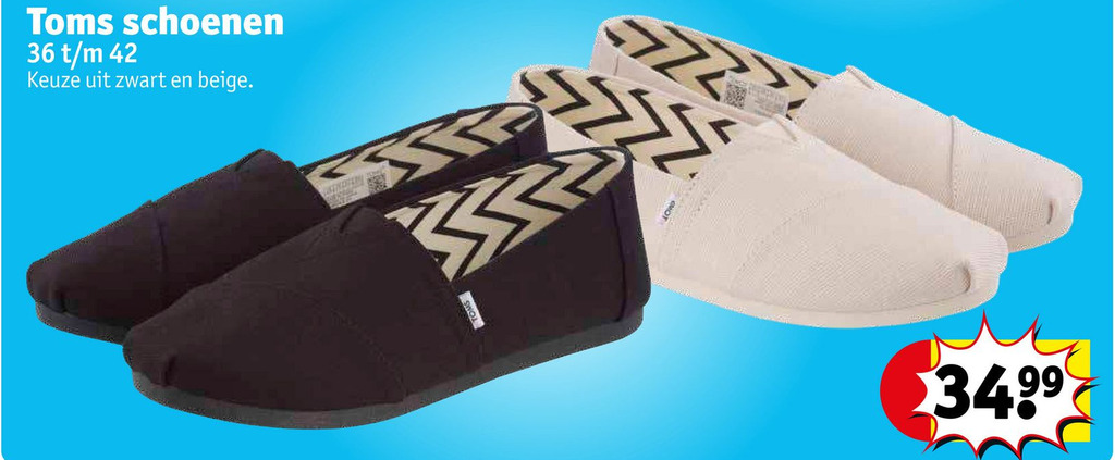 Kruidvat Toms schoenen aanbieding