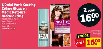 Kruidvat L'oréal paris casting crème gloss en magic retouch haarkleuring aanbieding