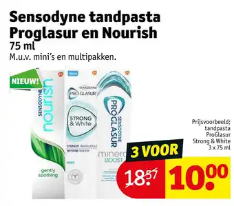 Kruidvat Sensodyne tandpasta proglasur en nourish aanbieding